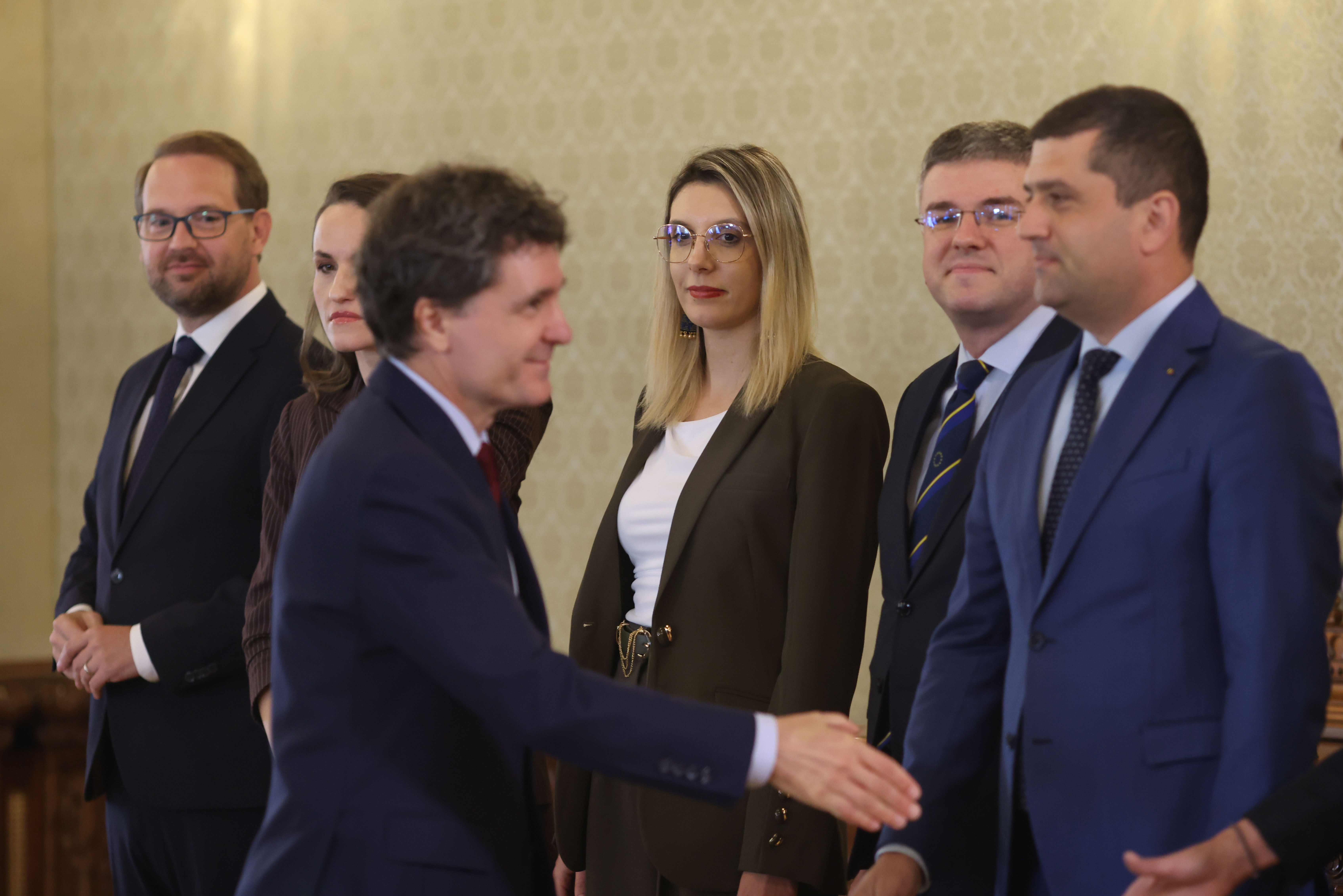 Consultări ale președintelui României cu reprezentanți ai PSD, AUR, PNL și USR în vederea desemnării candidatului la funcția de prim-ministru, la Palatul Cotroceni, Bucuresti, 5 octombrie 2026./ Foto: Inquam Photos / George Călin