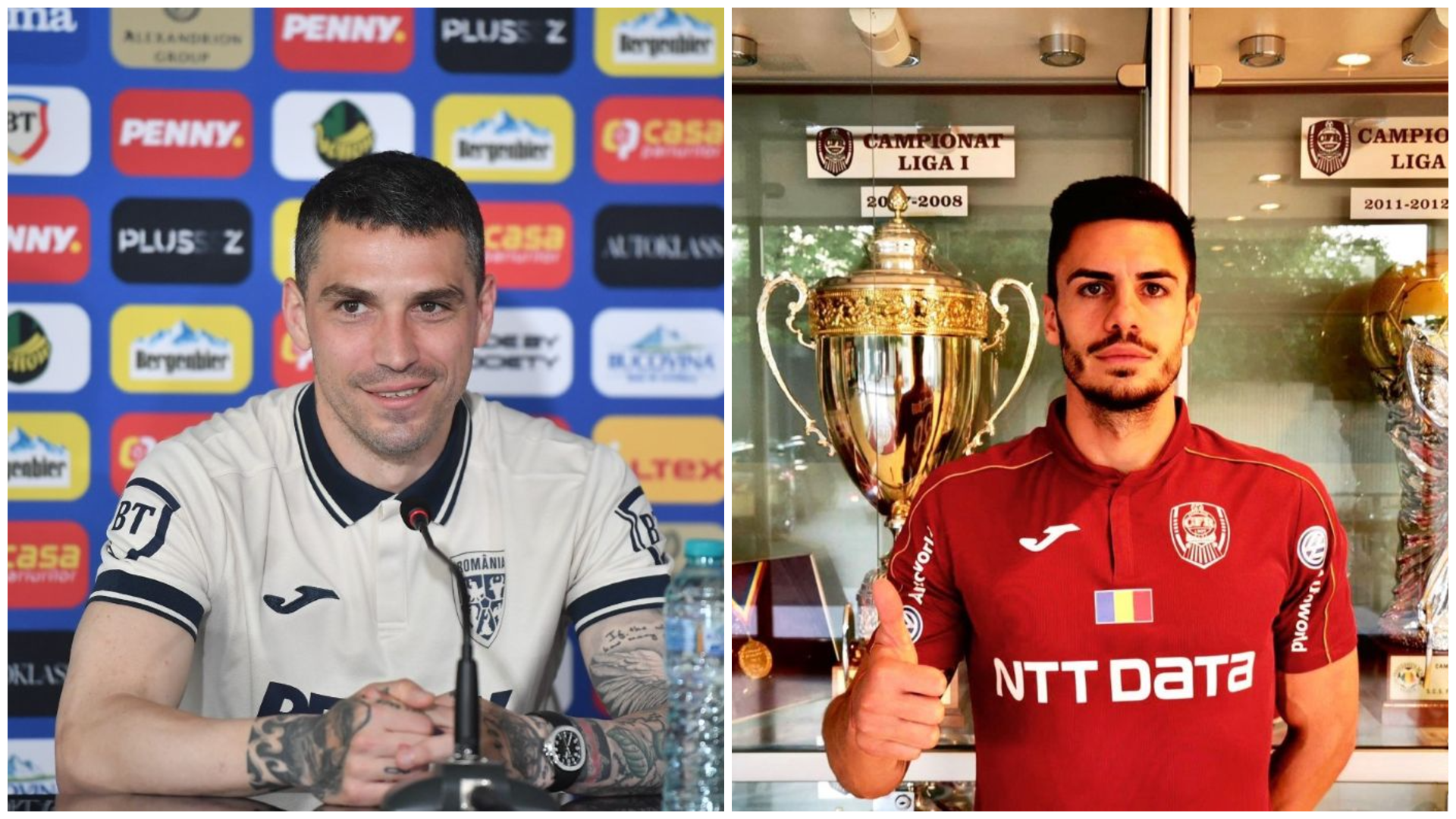 Ce se întâmplă cu transferurile lui Stanciu și Burcă / Foto:GRIGORE POPESCU / AGERPRES FOTO, CFR Cluj- Facebook