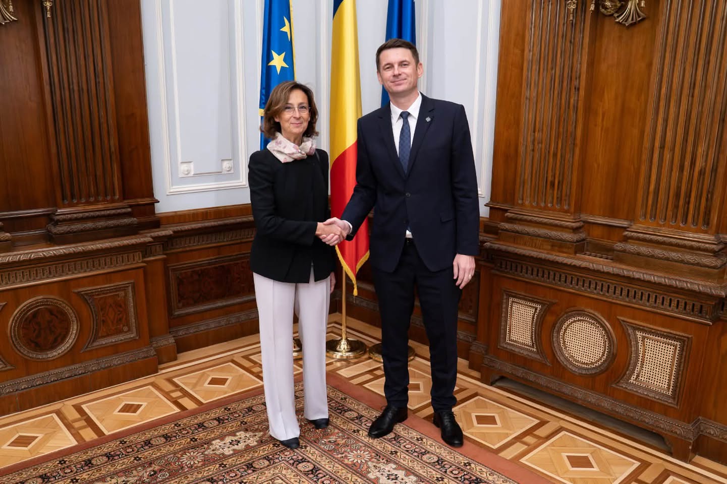 Mircea Abrudean, alături de Marta Cartabia, președinta Comisiei de la Veneția. | Foto: Facebook – Mircea Abrudean