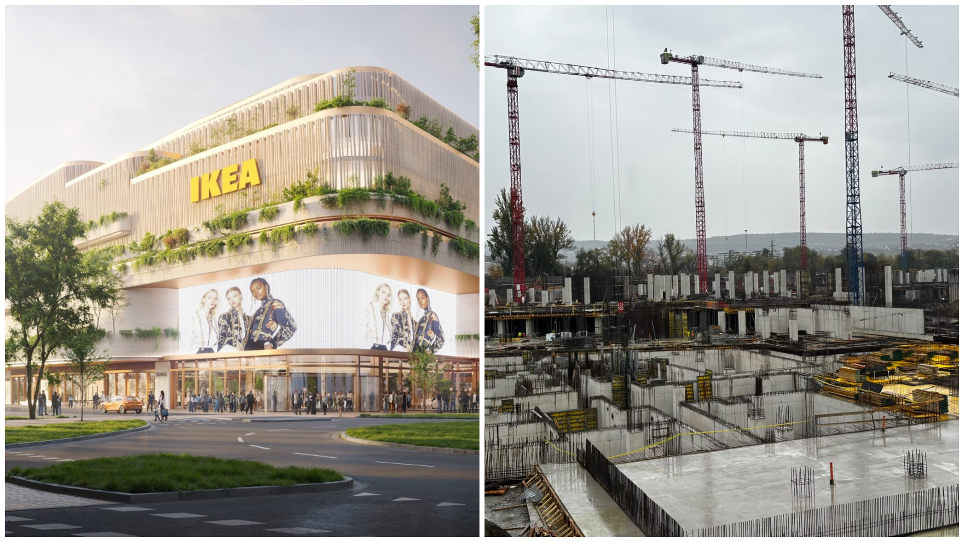 IKEA vine la Cluj-Napoca! Magazinul din Rivus va avea 17.000 mp / Foto: 1- RIVUS Cluj-Napoca, randare IKEA, 2- Mădălina IVAN- monitorulcj.ro