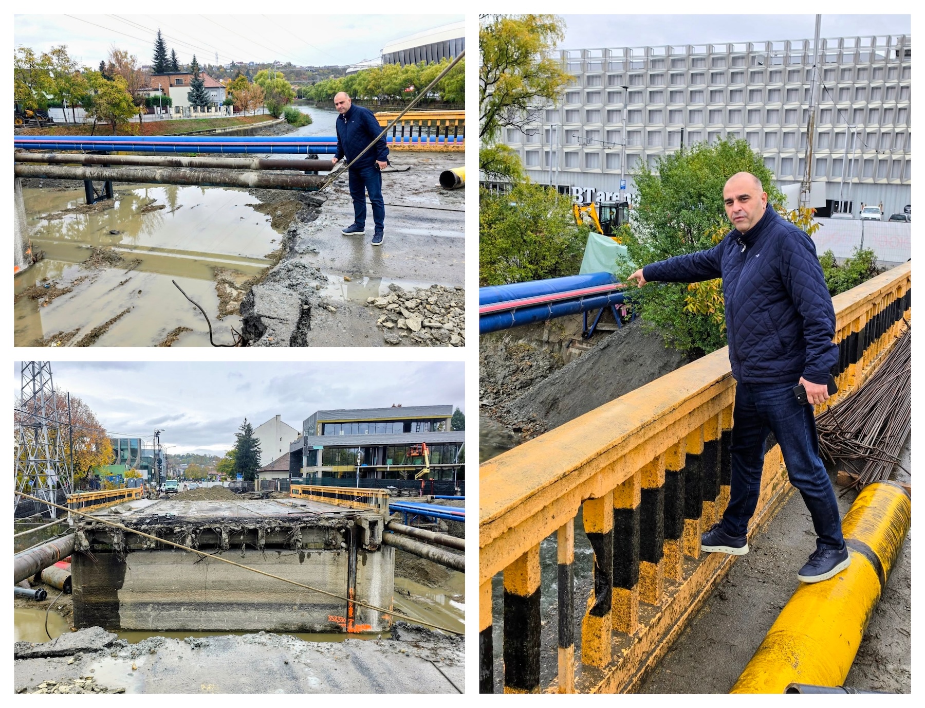 Lucrările de relocare a utilităților sunt aproape finalizate la Podul Garibaldi din Cluj-Napoca | Foto: Dan Tarcea
