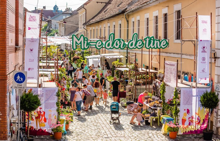 Piața de flori „altfel”, la a șasea ediție! Strada Potaissa se