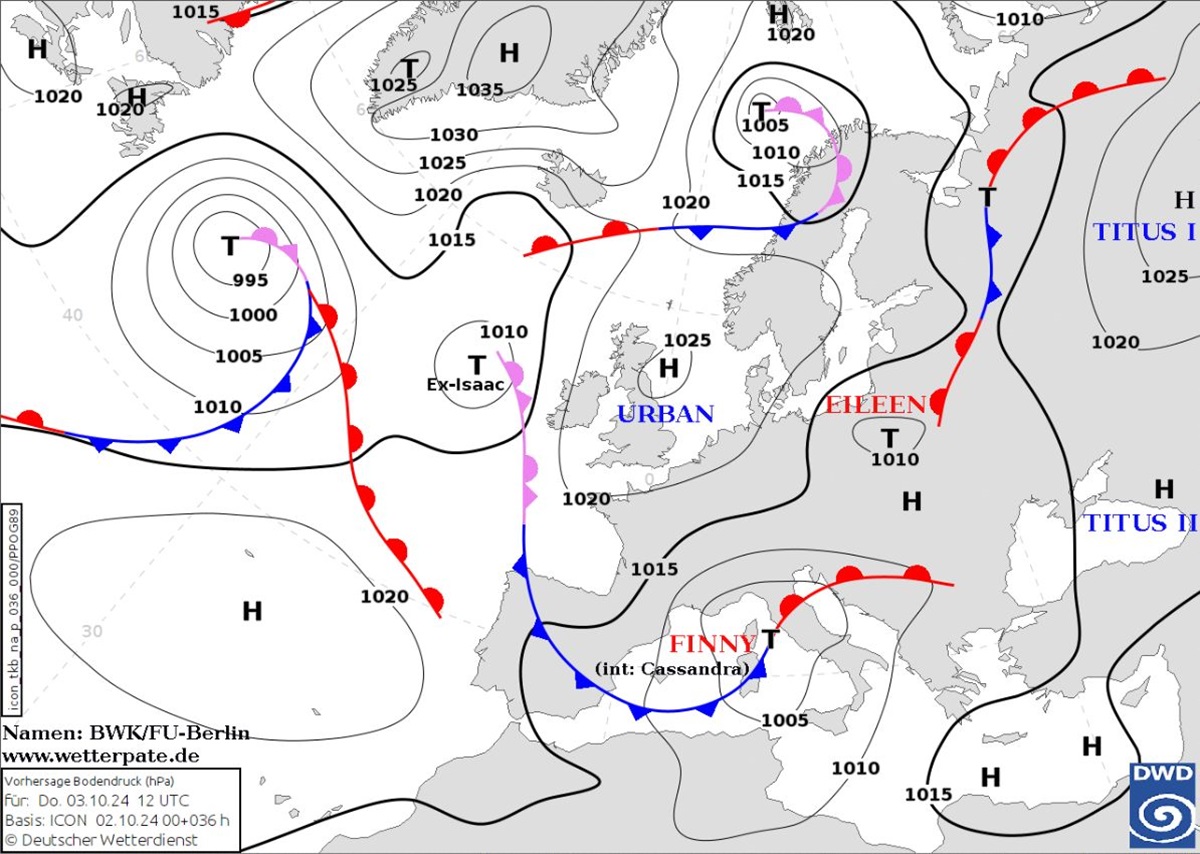 Un ciclon mediteranean puternic, format în Golful Genovei, se îndreaptă spre România, aducând ploi abundente în weekend. Foto: Meteo Moldova / Facebook