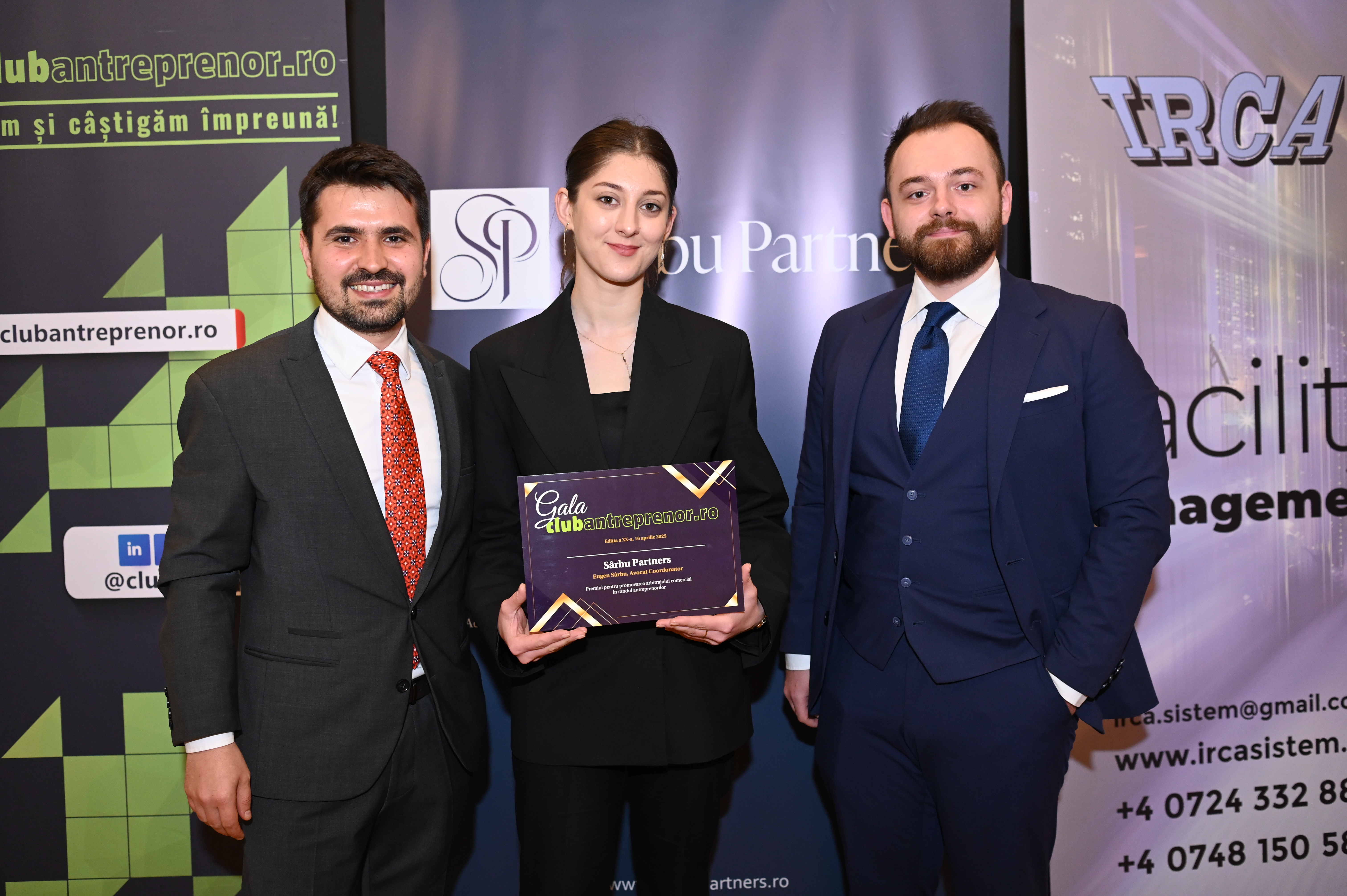 Echipa Sârbu Partners. În stânga, Eugen Sârbu, avocat coordonator. Foto: Club Antreprenor