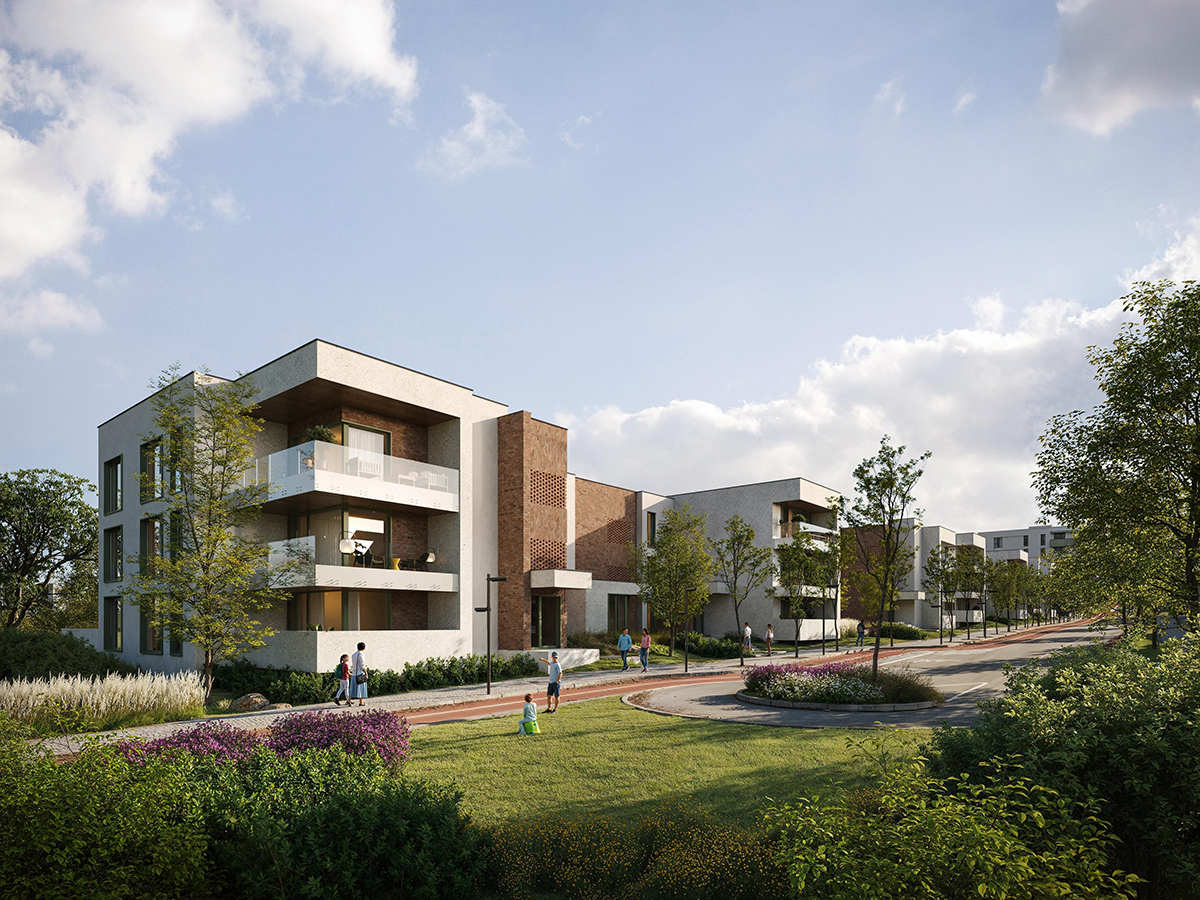 Propunerea dezvoltatorilor: blocuri mici, cu doar 6 apartamente , care asigură intimitate, liniște și un standard ridicat de viață. Foto: randare proiect