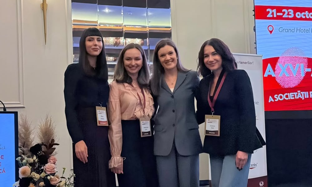 Medicii specialiști în dermatologie s-au reunit la Cluj, la cea de-a XVI-a ediție a Conferinței Societății de Dermato-Oncologie și Dermatologie Clinică. Conf. univ, dr. Loredana Ungureanu, co-organizatoare a Conferinței, a doua din dreapta.