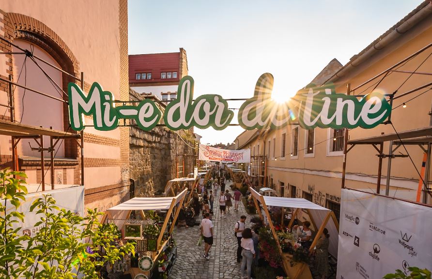 Strada Potaissa se transformă. Piața de flori altfel prinde viață